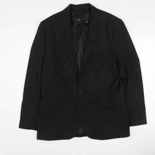 ASOS Design Women's Black Single-Breasted Blazer Jacket Size 38 Regular