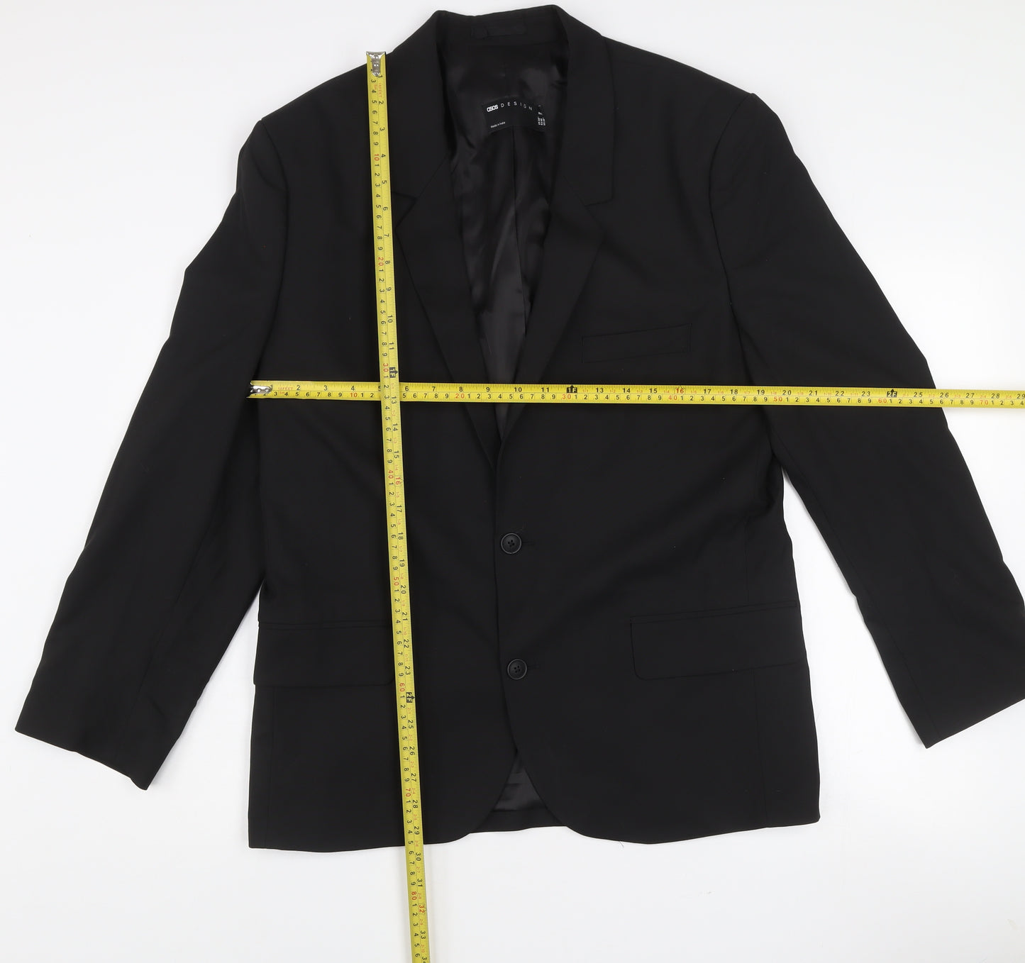 ASOS Design Women's Black Single-Breasted Blazer Jacket Size 38 Regular