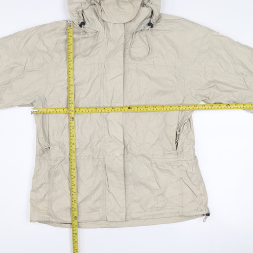 Magellan's Women's Beige Hooded Nylon Anorak Jacket Size M