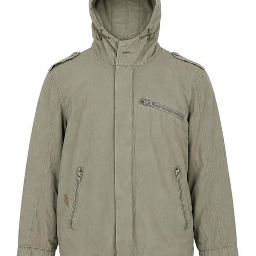 DENIM Co Men’s Green Cotton Military Hooded Jacket S