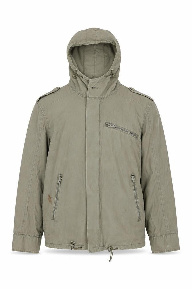 DENIM Co Men’s Green Cotton Military Hooded Jacket S