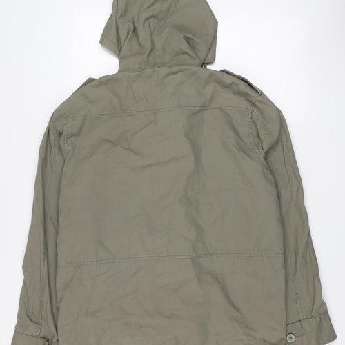 DENIM Co Men’s Green Cotton Military Hooded Jacket S