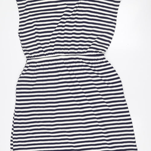 Kelly & Grace Women’s Blue Striped Sleeveless T-Shirt Dress XL Viscose