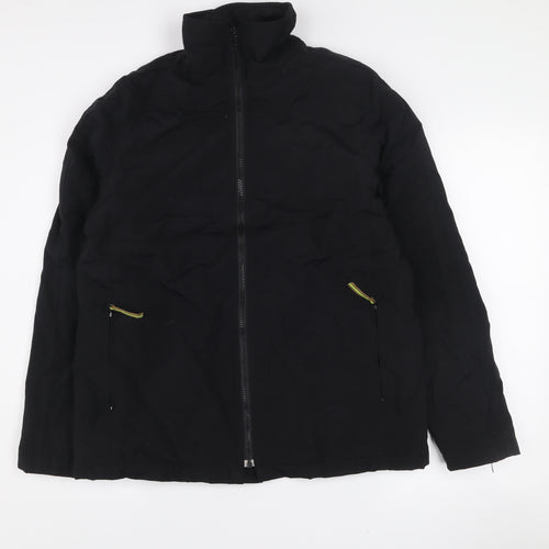 GAP Men’s Black Nylon Full Zip Jacket Size M Stand Collar
