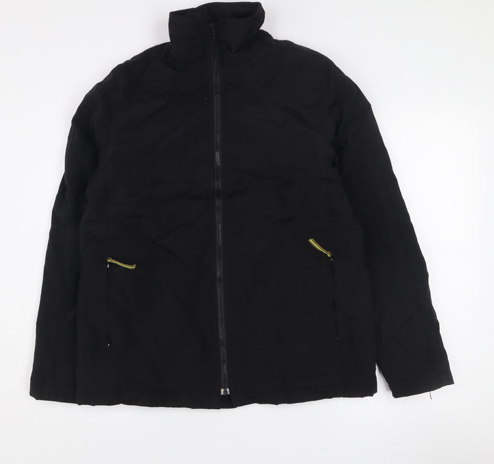 GAP Men’s Black Nylon Full Zip Jacket Size M Stand Collar