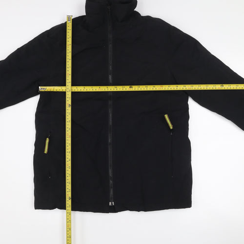 GAP Men’s Black Nylon Full Zip Jacket Size M Stand Collar