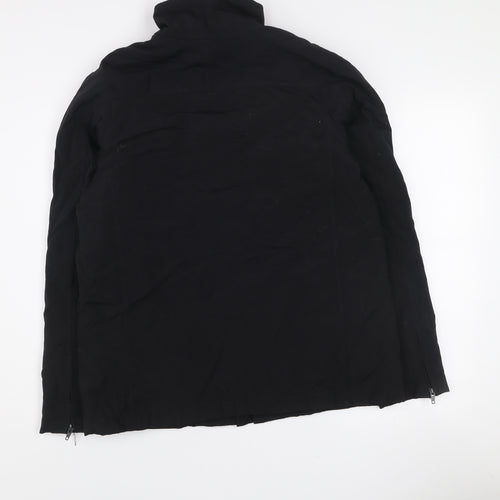 GAP Men’s Black Nylon Full Zip Jacket Size M Stand Collar