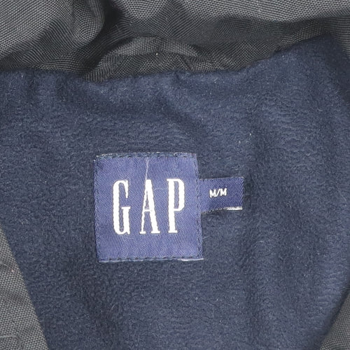 GAP Men’s Black Nylon Full Zip Jacket Size M Stand Collar