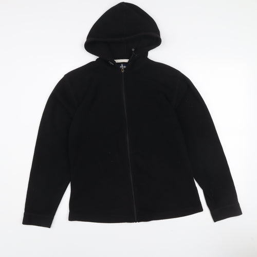 Peter Storm Womens Black Fleece Hooded Full Zip Jacket Size 14