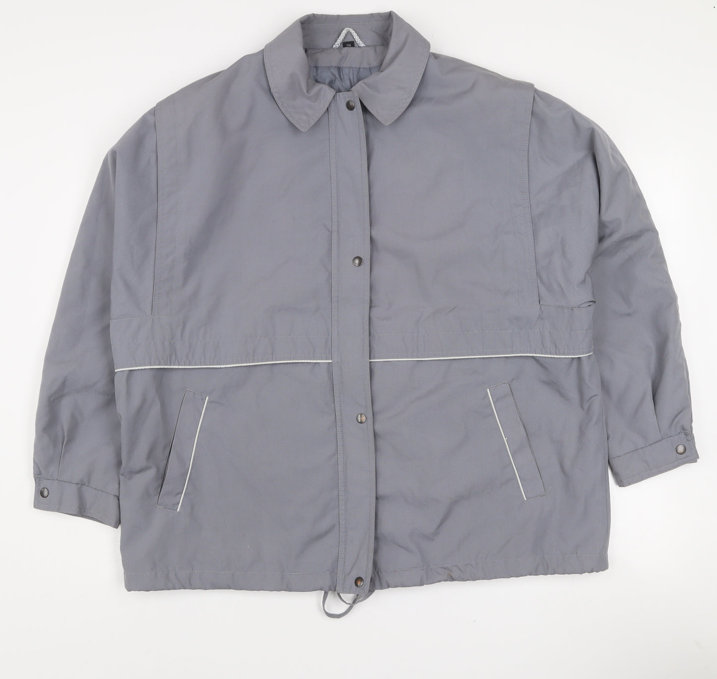 Tehomac Men’s Grey L Mid-Length Casual Polyester Jacket
