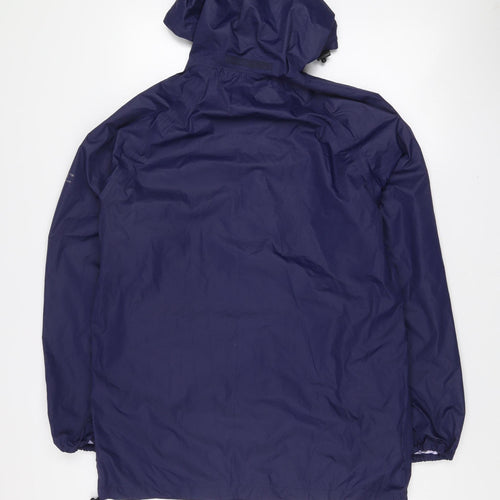 Rydale Women Blue Waterproof Pack & Go Hooded Rain Jacket Size S
