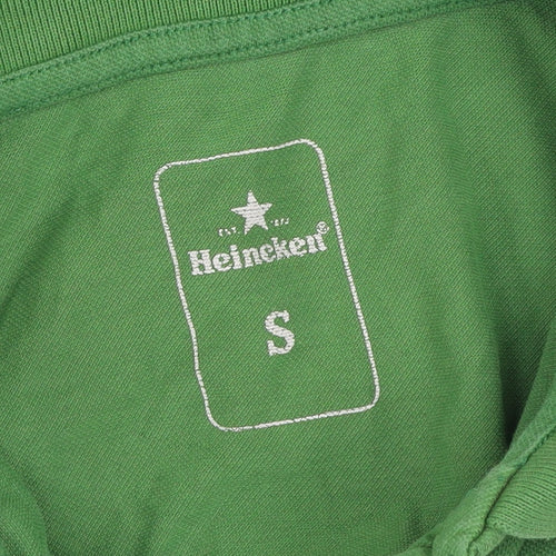 Heineken Men's Green Short Sleeve Polo Shirt Size S Cotton Blend