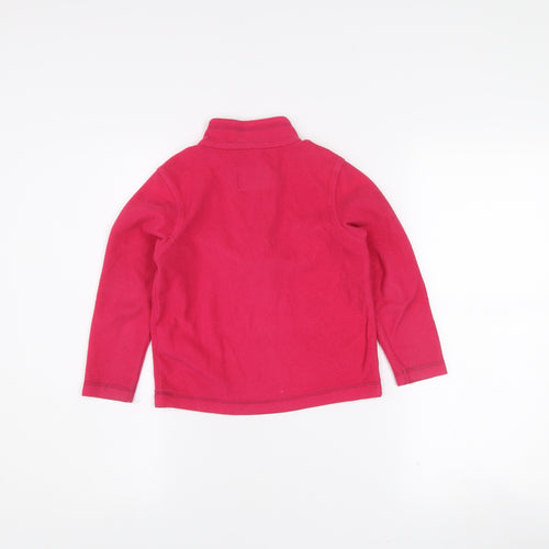 Regatta Girls Pink Fleece 1/4 Zip Pullover Sweatshirt 5-6 Years