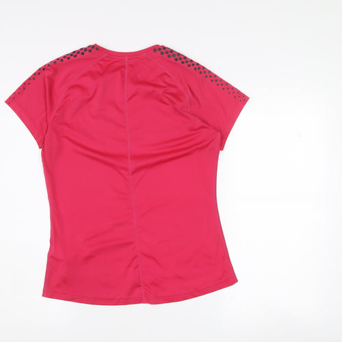 Asics Womens Pink Short Sleeve Running T-Shirt Size M Slim Fit