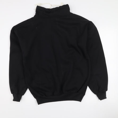 Future Design Women's Black Pullover Sweatshirt Australia Embroidered M