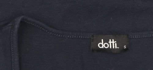 Dotti Women's Blue Scoop Neck 3/4 Sleeve Cotton T-Shirt Size S