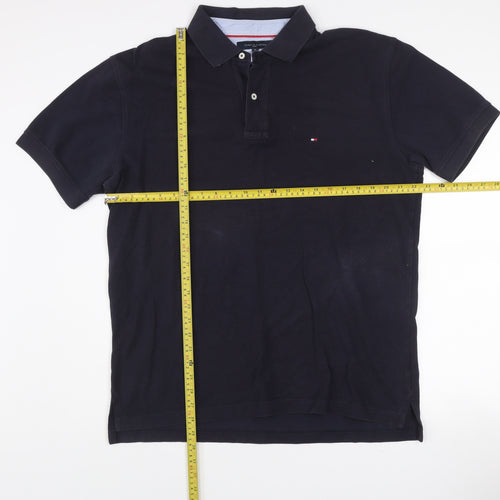 Tommy Hilfiger Men’s Black XL Polo Shirt 100% Cotton Short Sleeve