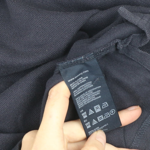 Tommy Hilfiger Men’s Black XL Polo Shirt 100% Cotton Short Sleeve