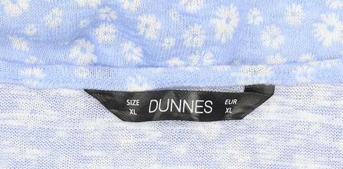 Dunnes Stores Women’s Pale Blue Floral V-Neck Sleeveless Top Size XL