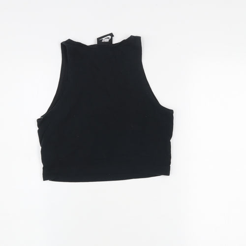 Nike Women's Black Cropped Tank Top S Athletic Fit