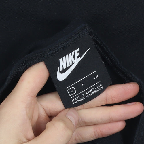 Nike Women's Black Cropped Tank Top S Athletic Fit