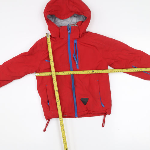 Trespass Boys Red Waterproof Hooded Parka Jacket 3-4 Years