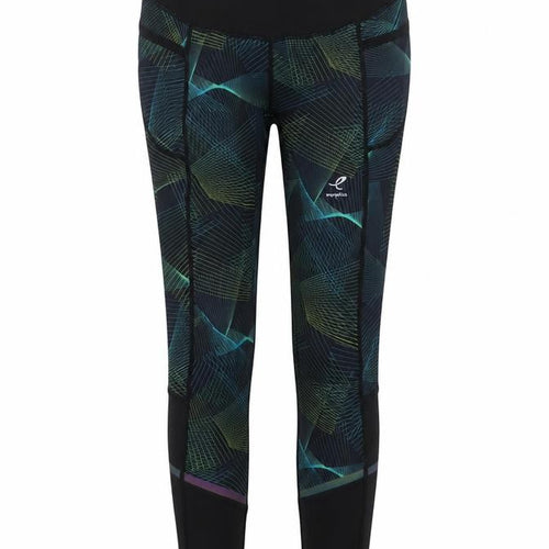 Energetics Womens Black Geometric Leggings Size 12 Activewear Trousers