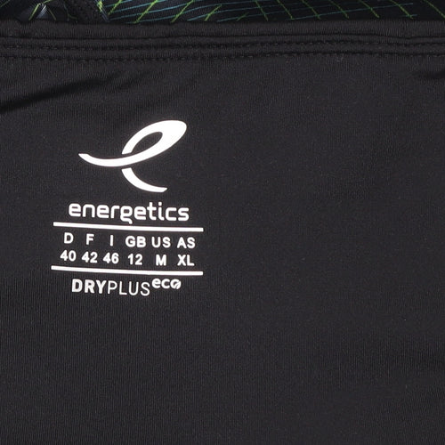 Energetics Womens Black Geometric Leggings Size 12 Activewear Trousers