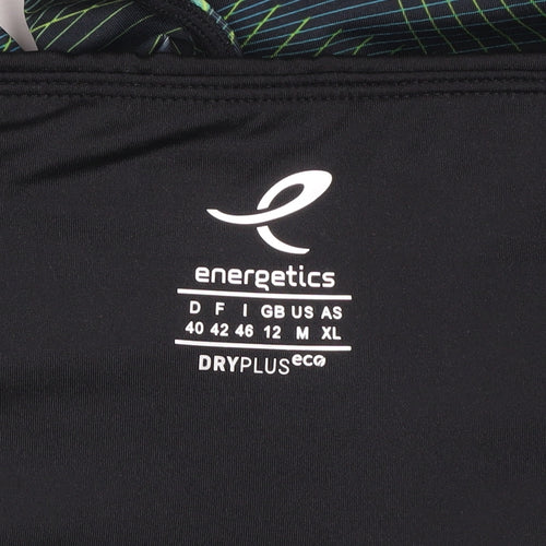Energetics Womens Black Geometric Leggings Size 12 Activewear Trousers