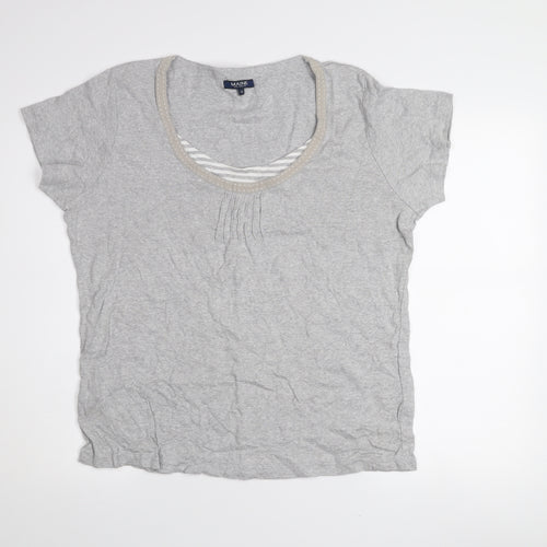 Maine New England Women’s Grey Size 18 Cotton Scoop Neck T-Shirt
