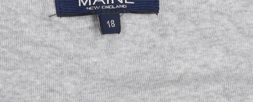 Maine New England Women’s Grey Size 18 Cotton Scoop Neck T-Shirt