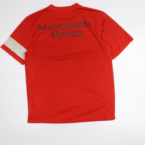 Nike Men’s Red Manchester United Dri-FIT Short Sleeve Athletic Jersey T-Shirt M