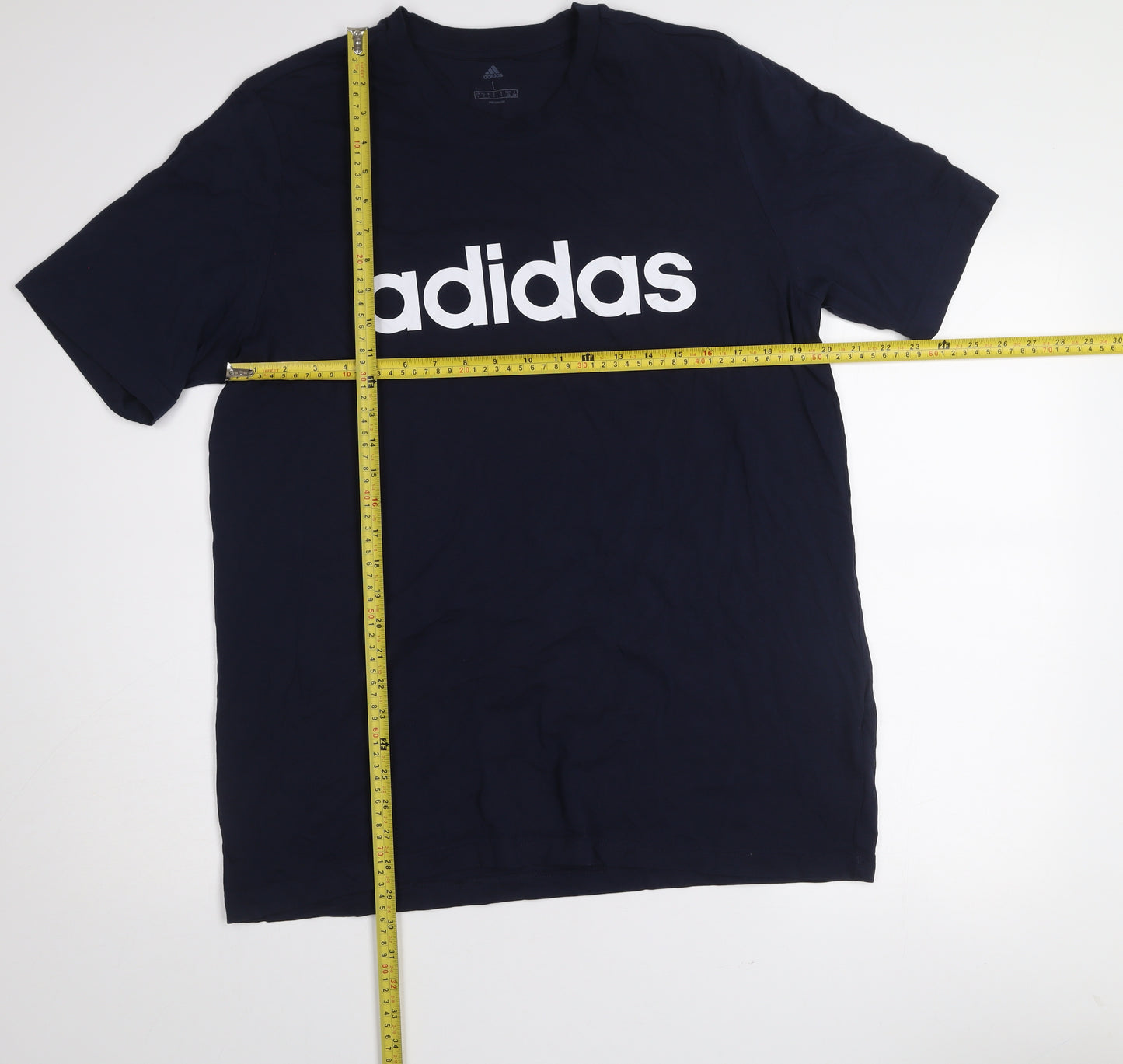 adidas Men’s Blue L Basic Crew Neck Cotton T-Shirt