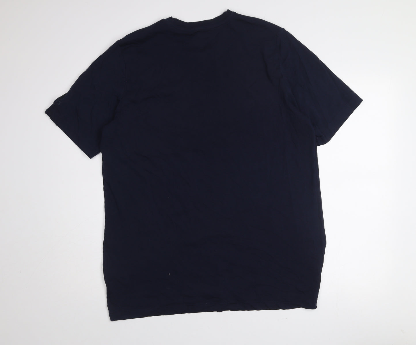 adidas Men’s Blue L Basic Crew Neck Cotton T-Shirt