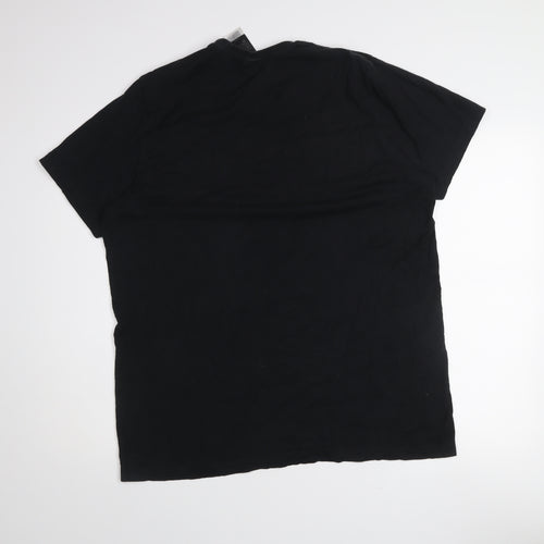 Adidas Men's Black Logo Graphic T-Shirt Size L Cotton