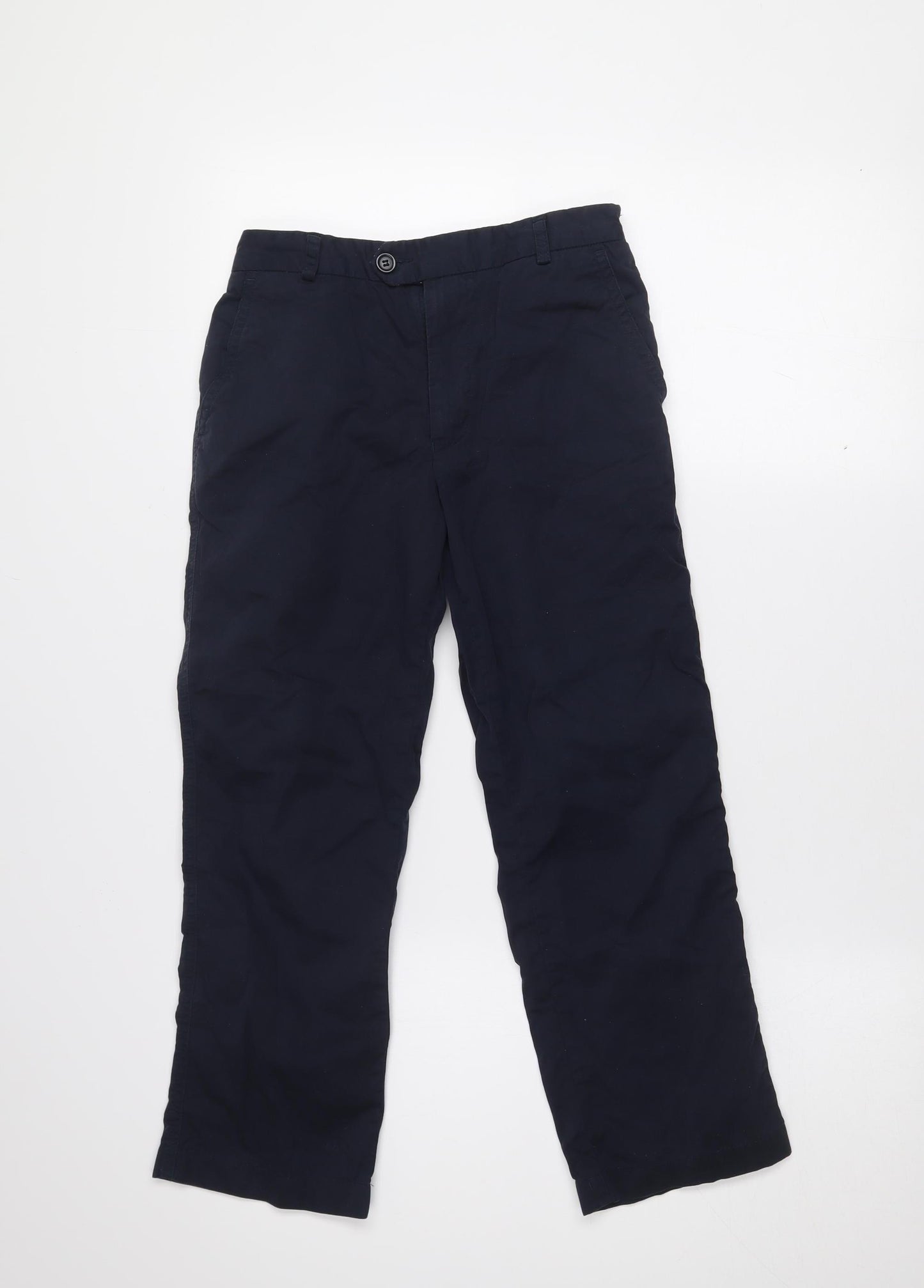 Eighteen 80 Girls Navy Blue Chino Trousers Age 11/12 Adjustable Waist