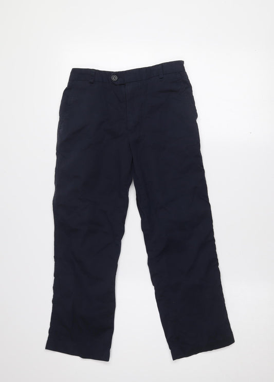 Eighteen 80 Girls Navy Blue Chino Trousers Age 11/12 Adjustable Waist