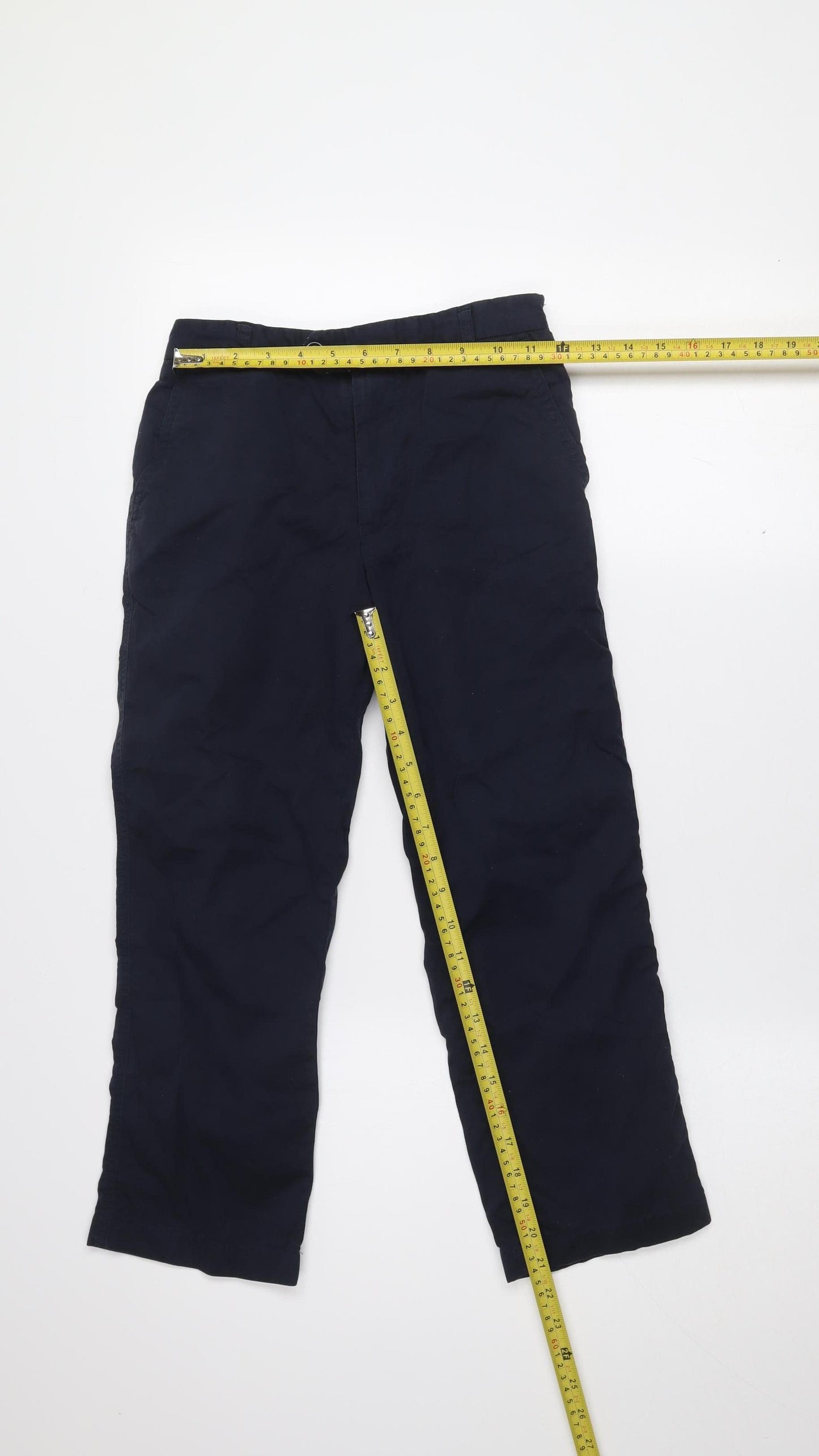 Eighteen 80 Girls Navy Blue Chino Trousers Age 11/12 Adjustable Waist