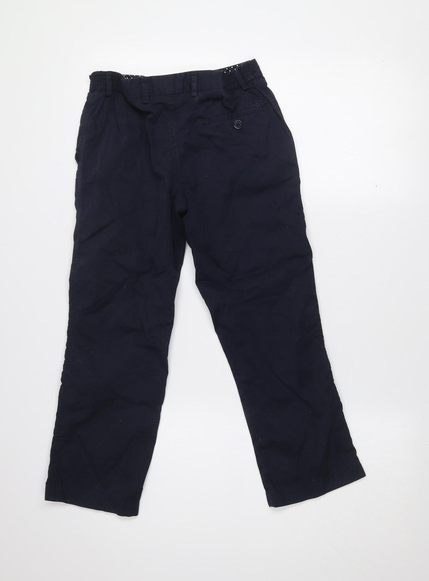 Eighteen 80 Girls Navy Blue Chino Trousers Age 11/12 Adjustable Waist