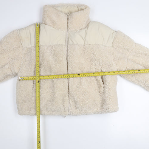 H&M Divided Women’s Beige Cropped Puffer Jacket Size S