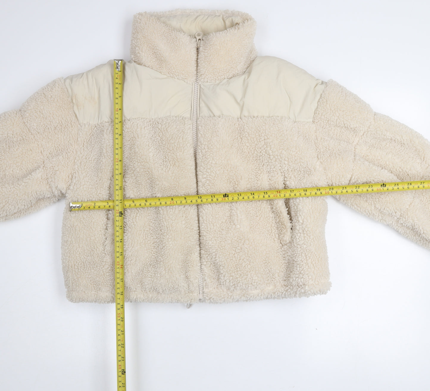 H&M Divided Women’s Beige Cropped Puffer Jacket Size S