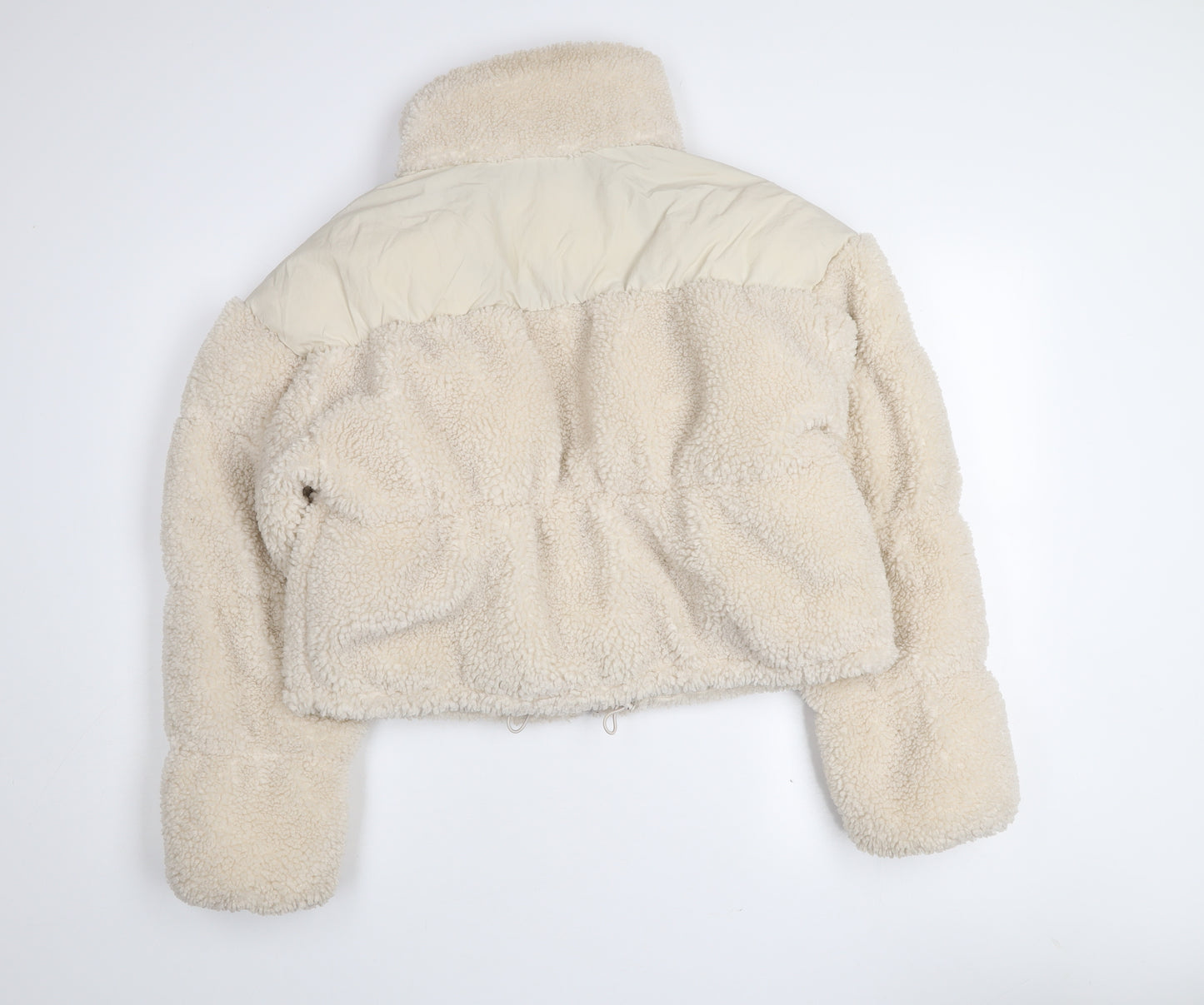 H&M Divided Women’s Beige Cropped Puffer Jacket Size S