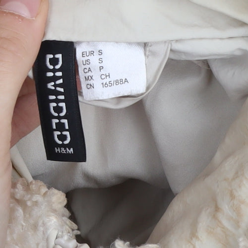 H&M Divided Women’s Beige Cropped Puffer Jacket Size S