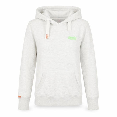 Superdry Women’s Grey Pullover Hoodie XS Vintage Orange Label