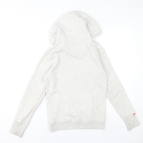 Superdry Women’s Grey Pullover Hoodie XS Vintage Orange Label