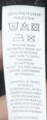 Dunnes Stores Women’s Black & Metallic Jumpsuit Size 10 V-Neck Belted