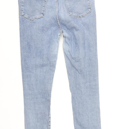 Editor's Cut Women's Blue Skinny Jeans Size 14 Mid Rise 32L Cotton Blend