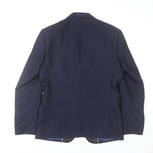 House of Cavani Men's Navy Tuxedo Blazer 38R Slim Fit Shawl Lapel
