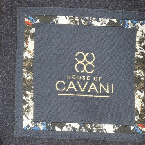 House of Cavani Men's Navy Tuxedo Blazer 38R Slim Fit Shawl Lapel