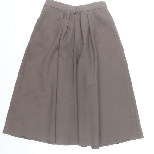 Marks and Spencer Women Brown Size 12 Pleated Knee Length Skirt